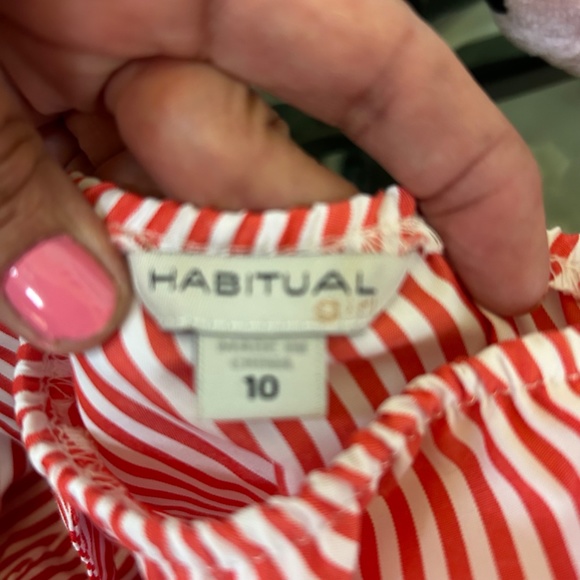 Habitual Kids One Shoulder Romper- Red, Size 10, Like New - Picture 7 of 7